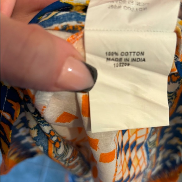 Akkriti orange blue & white tunic size small - Picture 4 of 5